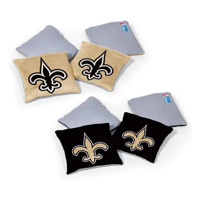 Wild Sports NFL New Orleans Saints 8pk Dual Sided Bean Bags, Team Color