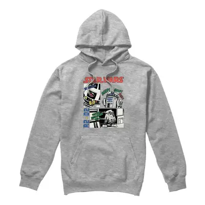 (L, Sport Heather) Star Wars Mens Beep Boop R2-D2 Hoodie