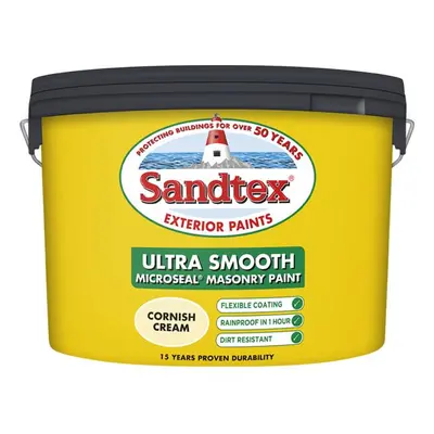 Sandtex - Smooth Masonry 10L - Cornish Cream