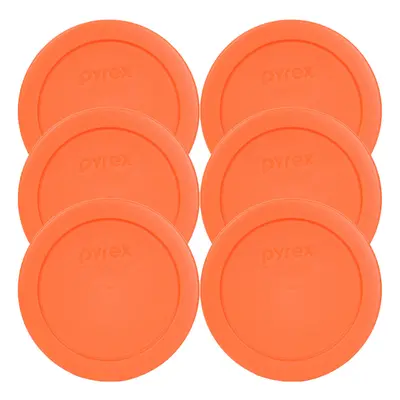 Pyrex 7200-PC Round Cup Storage Lid for Glass Bowls (6 Orange)