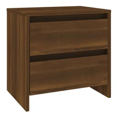 (brown oak, 1) vidaXL 1/2x Bedside Cabinet Chipboard Home Side End Accent Table Multi Colours