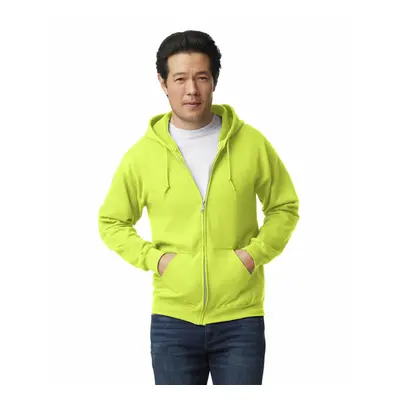 Gildan Adult Fleece Zip Hoodie Sweatshirt Style G18600 Multipack Safety Green 1-pack Medium