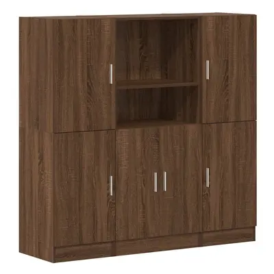 (brown oak) vidaXL Kitchen Cabinet Set Piece Storage Cabinet Cupboard Engineered Wood