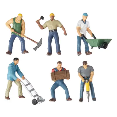 Bachmann Trains - FIGURES - CONSTRUCTION WORKERS (6pcs/pk) - HO Scale