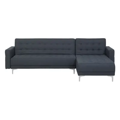 Corner Sofa ABERDEEN Dark Grey Fabric Left Hand