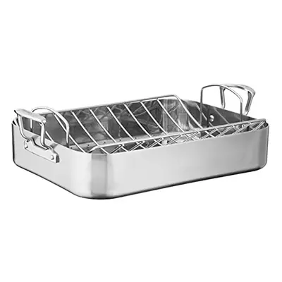 Cuisinart MultiClad Pro Stainless 16-Inch Rectangular Roaster with Rac