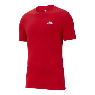 Men's Nike Sportswear Club T-Shirt Classic Fit University Red/White