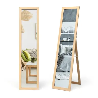 2 IN1 Full Length Mirror Free Standing Full Body Dressing Mirror Wall Mounted