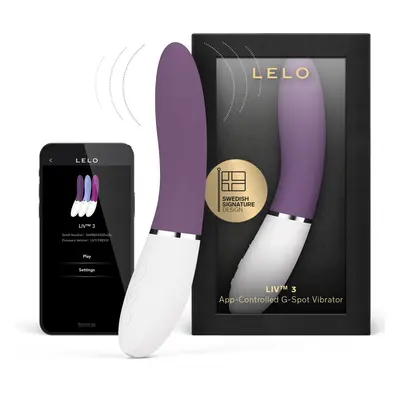 (Plum) LELO LIV App-Controlled G-Spot Vibrator for Women with Settings, Curved Shape Female Vibr