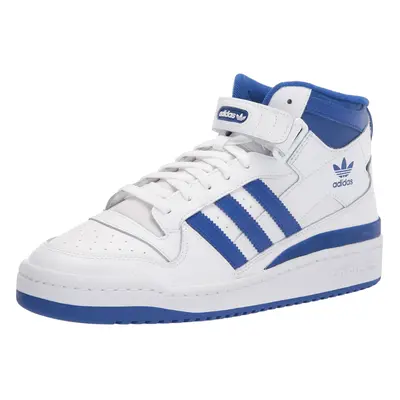 adidas Men's Forum Mid Sneaker White/Team Royal Blue/White 10.5