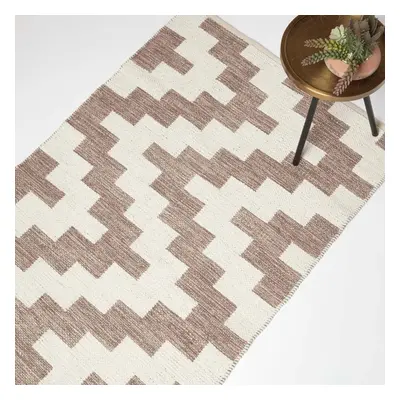 Malina Brown & Natural Kilim Cotton Rug