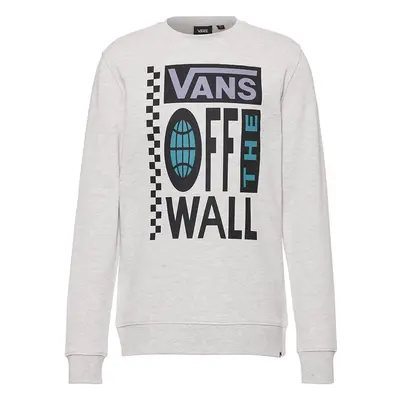 (M, Grey) Vans Mens Global Stack Crew Neck Pullover Jumper Sweater Sweatshirt - Grey