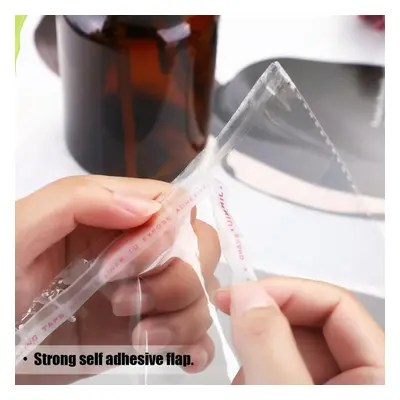 (Thickness 0.08mm, 35x45 cm 100pc) 100pcs Poly Transparent Bag Opp Self Adhesive Plastic Bag For