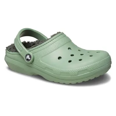 (Green, (Adults')) Crocs Classic Lined Clog Thermoplastic Moss/Multi Clogs