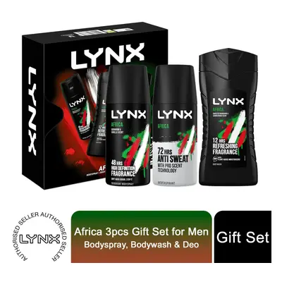 (Buy 1) Lynx Africa Bath & Body Trio Gift Set for Him