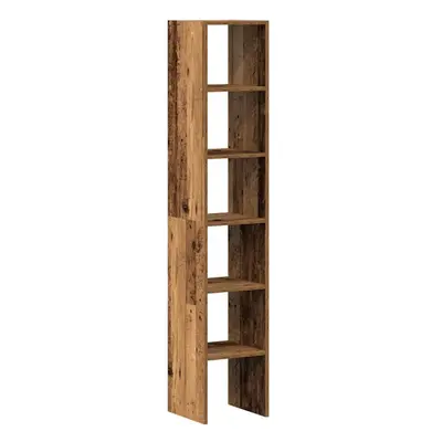 (old wood, pcs) vidaXL Bookcases Stackable Bookshelf Storage Shelf Book Stand Engineered Wood