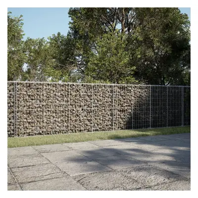 vidaXL Gabion Basket with Cover 1150x100x100 cm Galvanised Iron