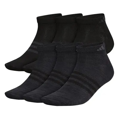 adidas Men's Superlite Low Cut Socks (6-Pair) Black/Night Grey Large