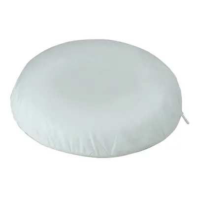 Pressure Relief Memory Foam Ring Cushion - Washable Cotton Cover - White