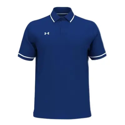 Under Armour Team Tipped Mens Short Sleeve Polo Shirt 2XL Royal-White