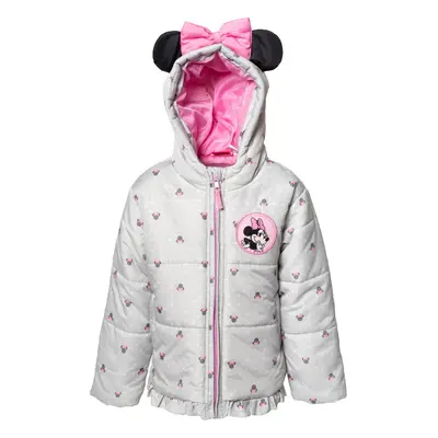 Disney Minnie Mouse Toddler Girls Zip Up Fashion Winter Coat Puffer Ja