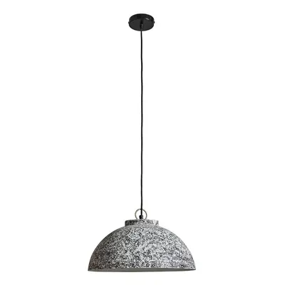 Contemporary Grey & White Fractal Textured Ceiling Pendant Light Fitting - Complete with 4w LED 