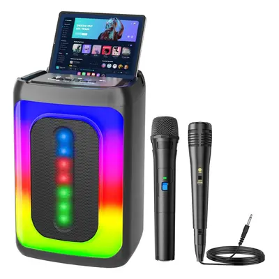 (Midnight) Portable Karaoke Machine for Adults Kids - Speaker with Microphones - Mini Karaoke Su