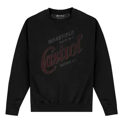 (L, Black) Castrol Unisex Adult Motor Patent Sweatshirt