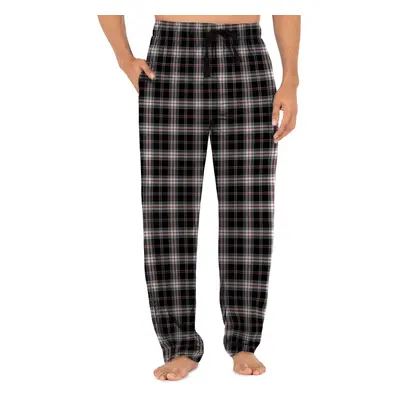 Fruit of the Loom mens Yarn-dye Woven Flannel Pant Pajama Bottom Black Plaid XX-Large US