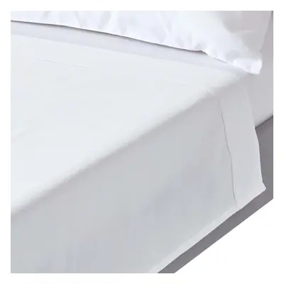 (King, White) Thread Count Egyptian Cotton Flat Sheet Luxury Bed Sheet