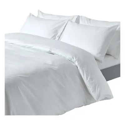 (Single, White) Duvet Cover with Pillowcase Thread count