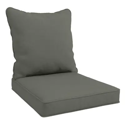 Outsunny Garden Chair Cushion Set with Seat and Back Pad, Charcoal Grey