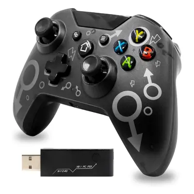 (Black) Bysion Brand New Xbox One Black Wireless Controller Works For Pc 2.4G