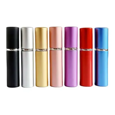 (50pcs, Mixed colors) 5/10/20/50pcs 5ml Mini Portable Refillable Perfume Bottle Aluminum Spray A