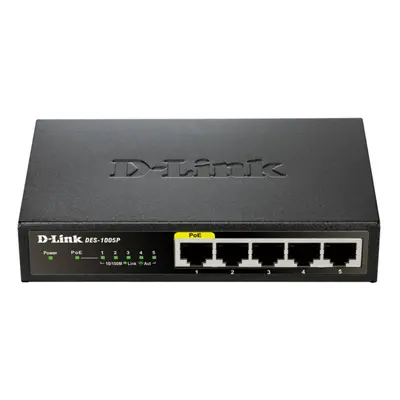 D-Link DES-1005P/E Unmanaged network switch L2 Fast Ethernet...