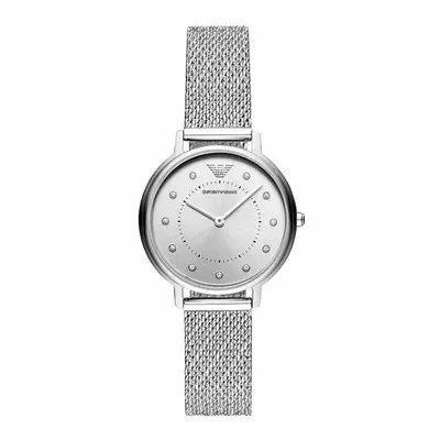 Emporio Armani Classic Ladies Watch AR11128Â¦Silver DialÂ¦Mesh Stainless Strap