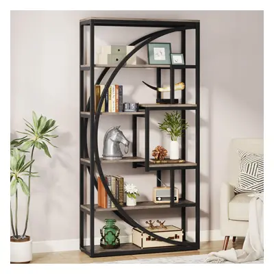 Tribesigns Bookshelf, Industrial 5-Tier Etagere Bookcase