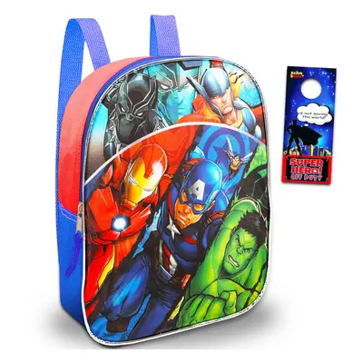 Marvel Avengers Mini Backpack Toddler Set - Bundle with 11"" Avengers Backpack for Boys Plus Doo