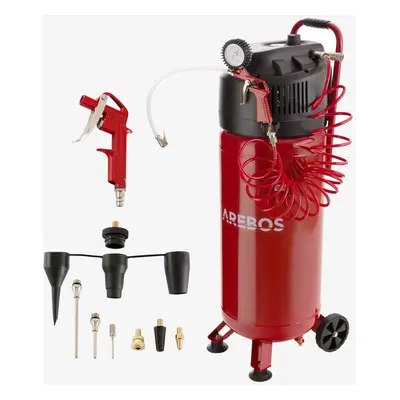 AREBOS Air Compressor | 50L | portable | Bar | Standing |13-piece Accessories