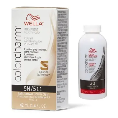 (5N + Developer (Vol. 20) 3.6oz ) Wella Color Charm Permanent Liquid Haircolor