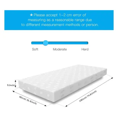 Single Bed 3FT High Quality Memory Foam Mattress