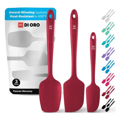 di Oro Living Silicone Spatula Set - 3-piece 600F Heat-Resistant Bakin