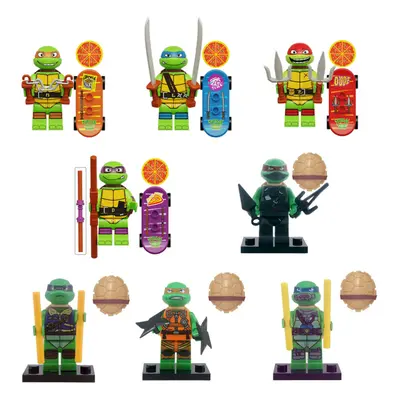 8PCS Teenage Mutant Ninja Turtles Building Block Minifigures Toys Fit Lego