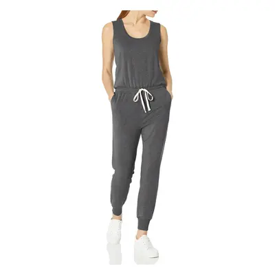 Womens Studio Terry Fleece Jumpsuit (Available in Plus Size), greycharcoal Heather, Small