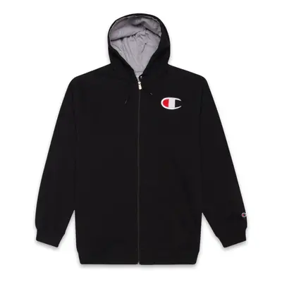 Champion Mens Big and Tall Full Zip Hoodie Classic Embroidered Logo Bl