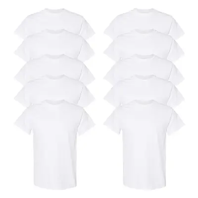 Gildan Men's Heavy Cotton T-Shirt Style G5000 Multipack White (10-P