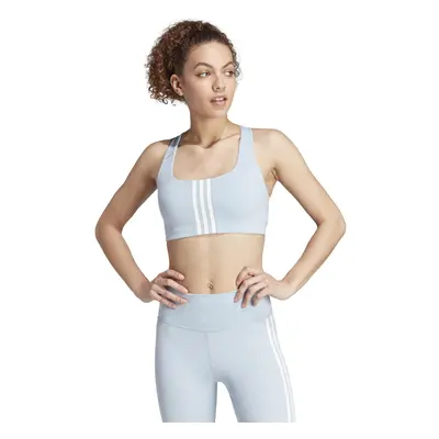 adidas Women's Powerimpact Training Support Bra Wonder Blue/White Me