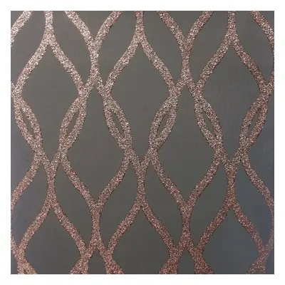 Sequin Trellis Charcoal/Rose Gold