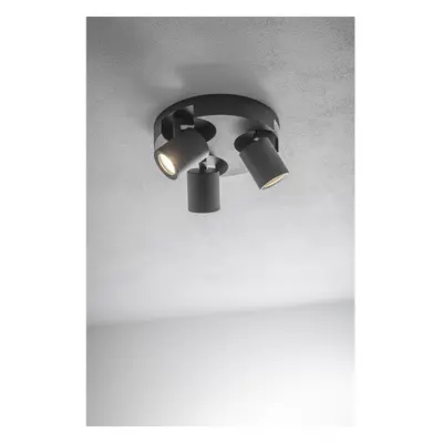 CGC Black Three Heads GU10 Adjustable Ceiling Light Surface Mount