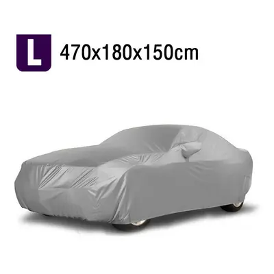 (L) Universal Car Cover Outdoor Auto All-Weather Waterproof UV Heat Dust Protection